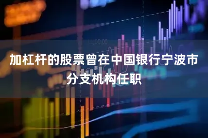 加杠杆的股票曾在中国银行宁波市分支机构任职